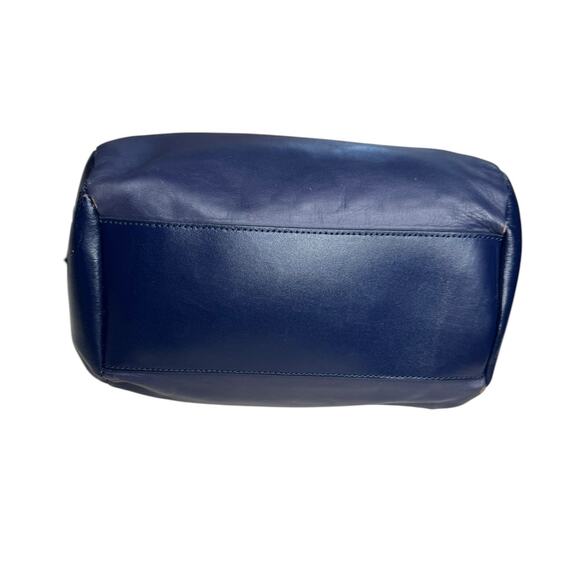 Anthropologie Kelsi Dagger Brooklyn Wythe Indigo Leather Satchel‎ Navy Blue Bag - Picture 12 of 12